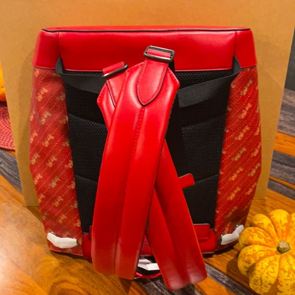 Coach New York Unisex Bright Red Coach Carriage Logo Back pack. - Picture 4 of 14